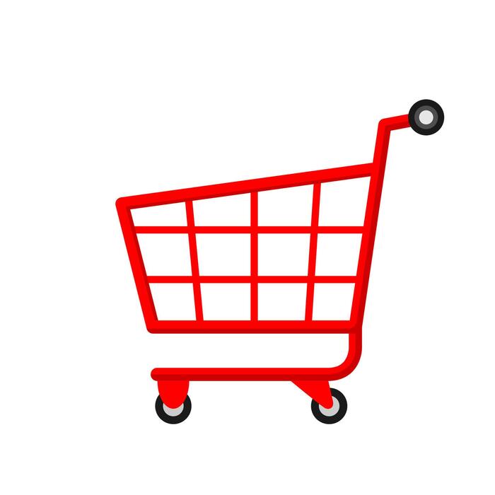 Red shopping cart