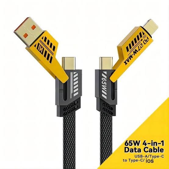 65W.  4-in-1 Data cable 🔥SUPER FAST 💨 CHARGING 🔋5 CORE #phonlelo