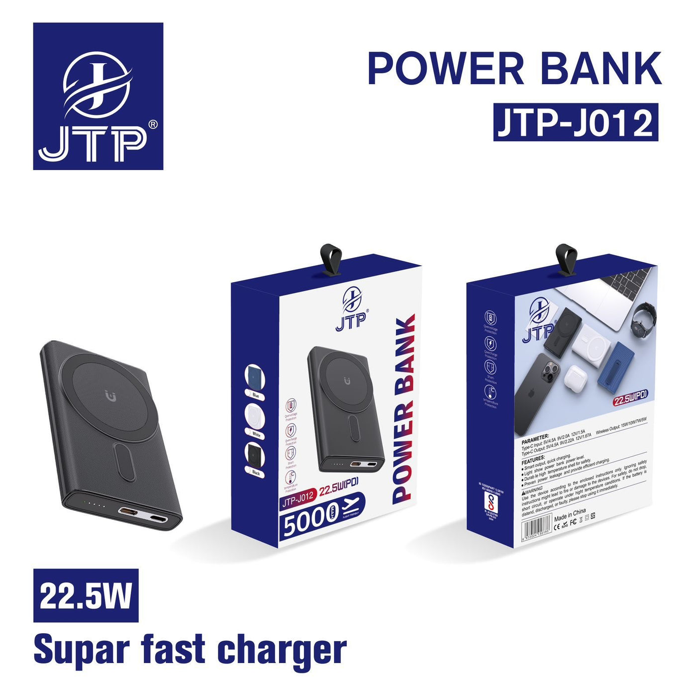 supar fast charger 5000MH wireless power bank [ 6 months warranty ✅ ]